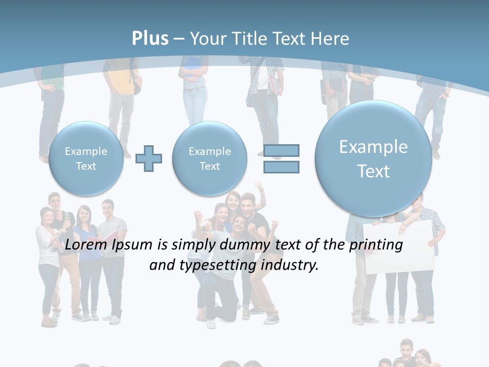 Student Gruppe Bewerben PowerPoint Template