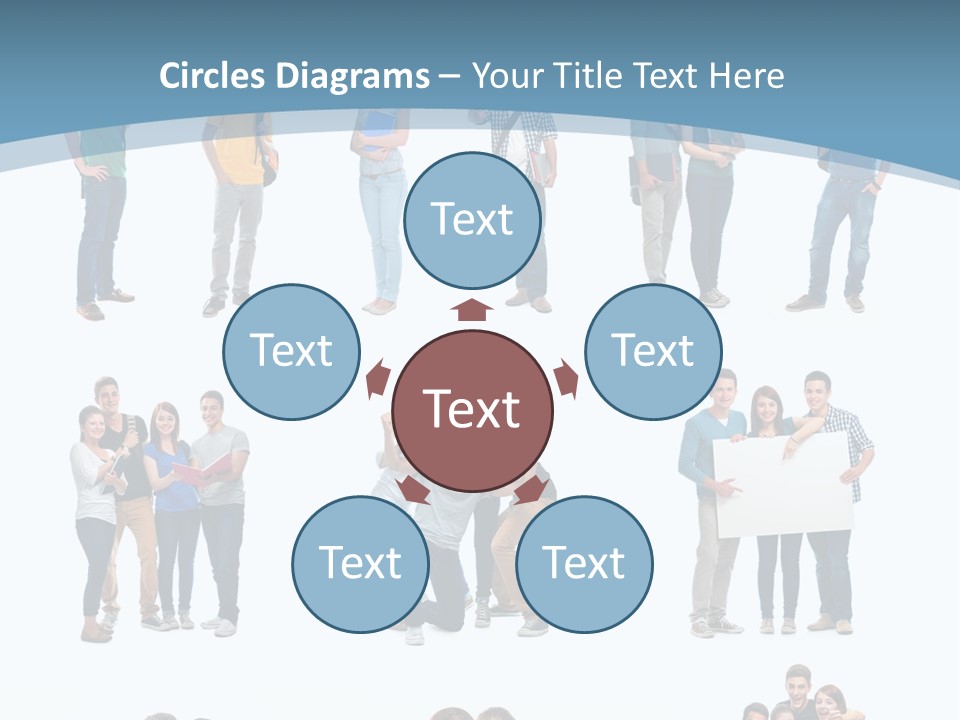 Student Gruppe Bewerben PowerPoint Template