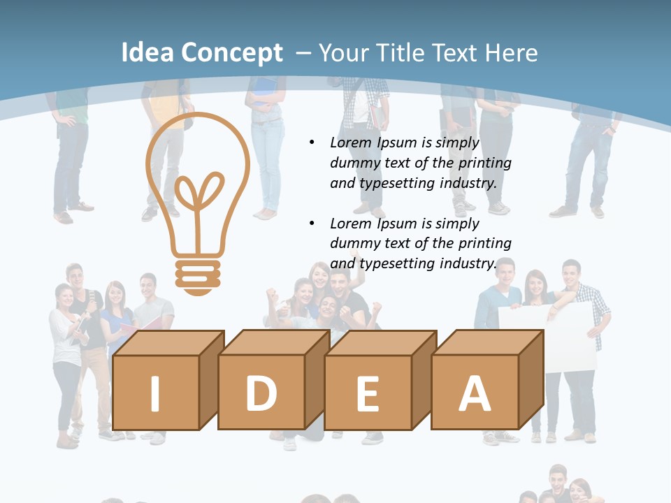 Student Gruppe Bewerben PowerPoint Template