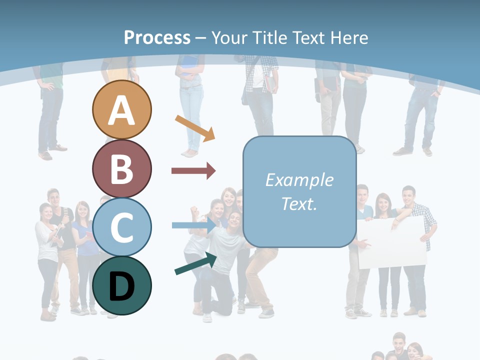 Student Gruppe Bewerben PowerPoint Template