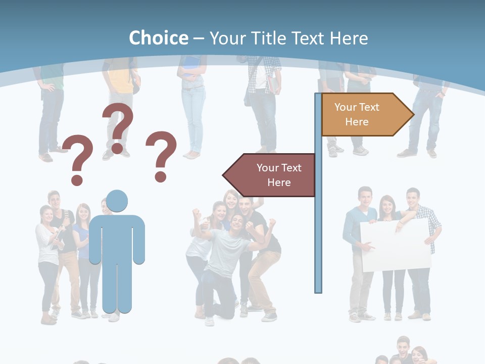 Student Gruppe Bewerben PowerPoint Template