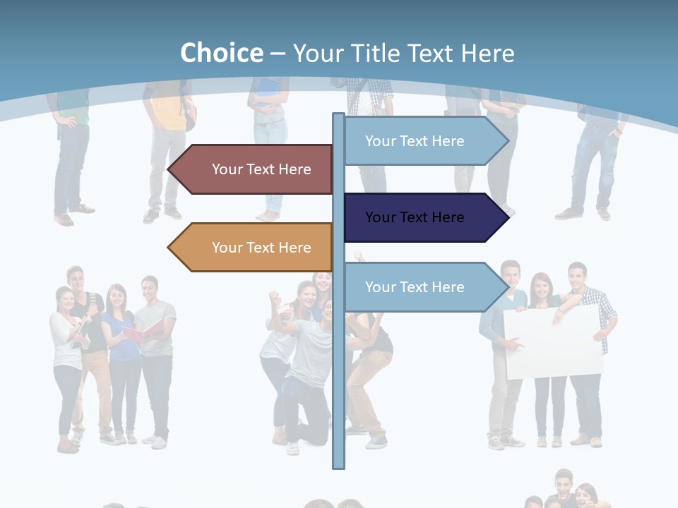 Student Gruppe Bewerben PowerPoint Template