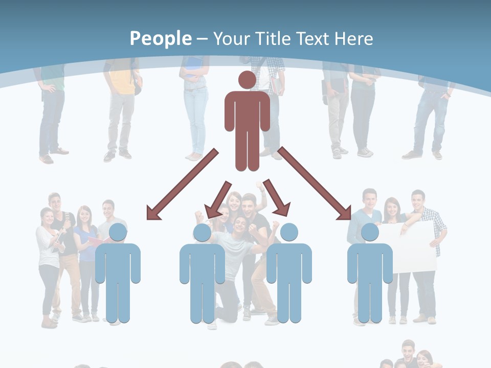 Student Gruppe Bewerben PowerPoint Template