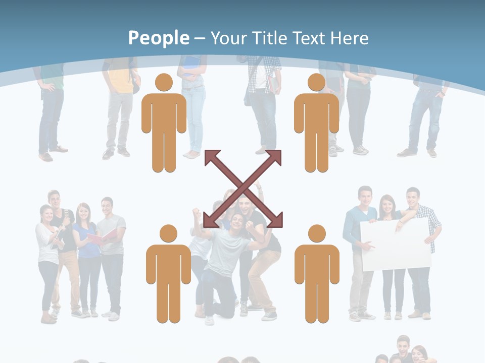 Student Gruppe Bewerben PowerPoint Template