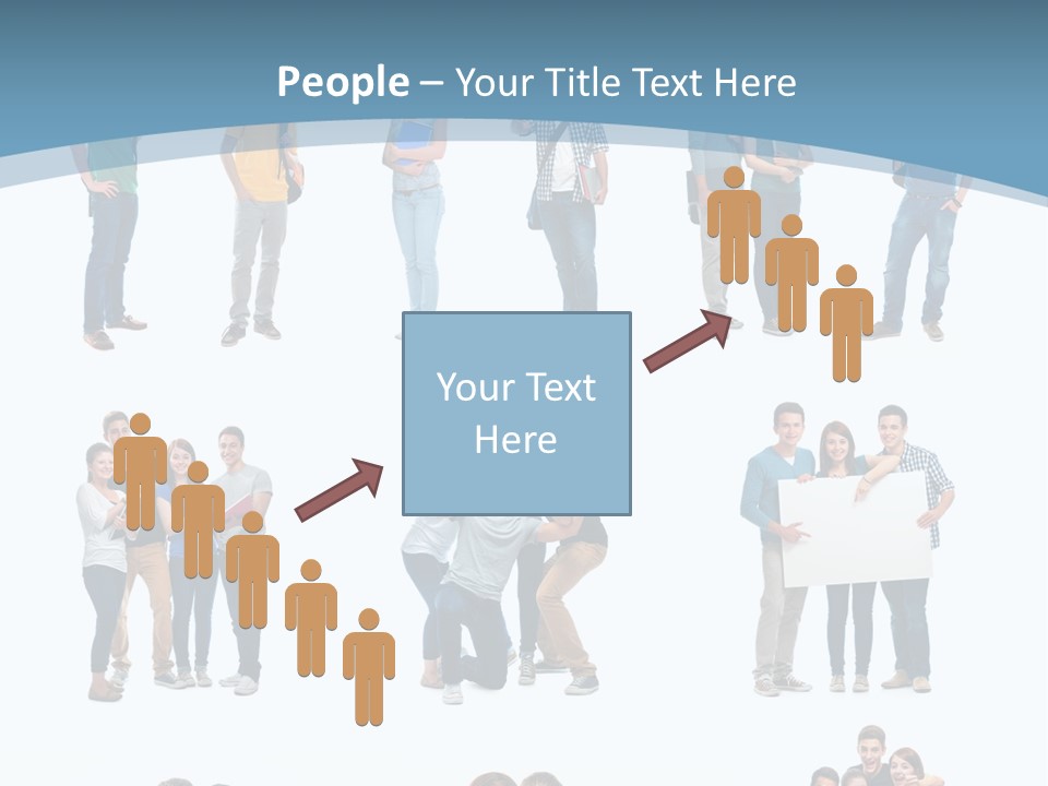 Student Gruppe Bewerben PowerPoint Template