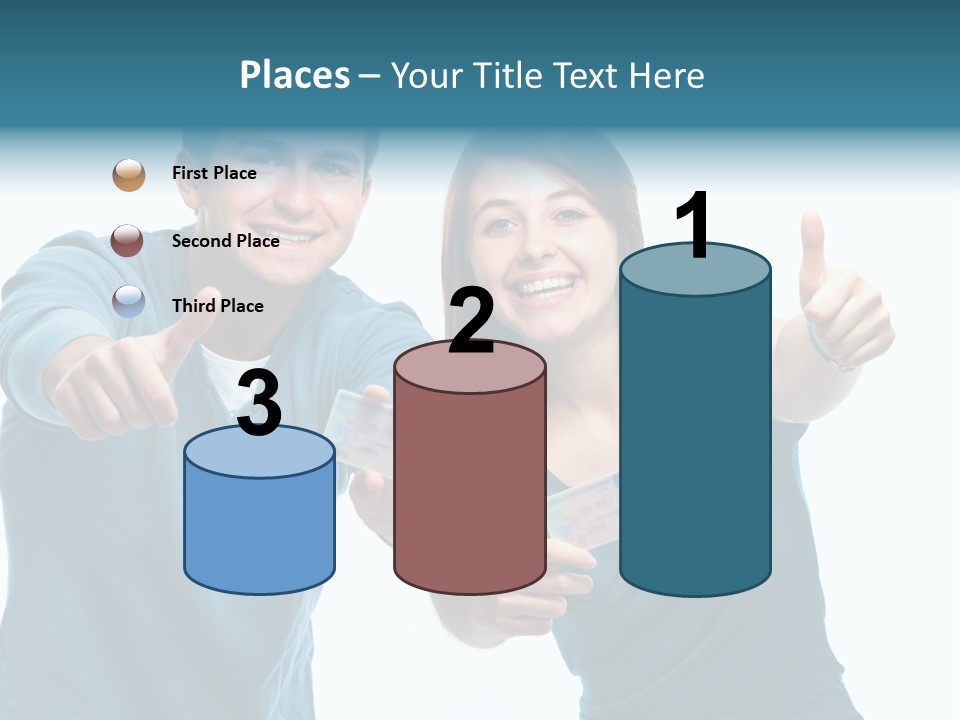 Studenten Jugendliche Zeigen PowerPoint Template