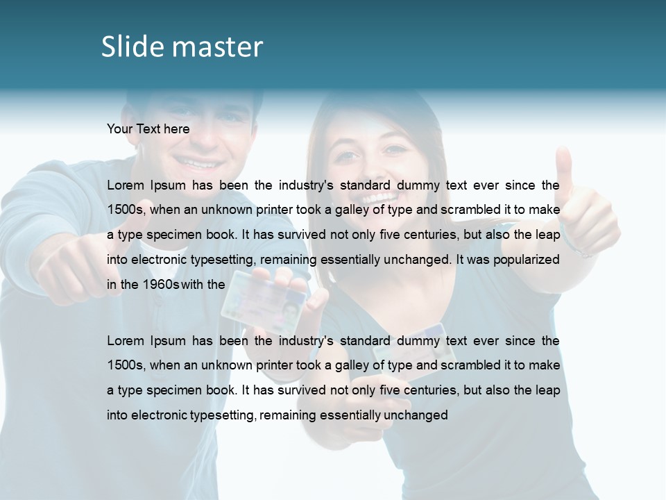 Studenten Jugendliche Zeigen PowerPoint Template