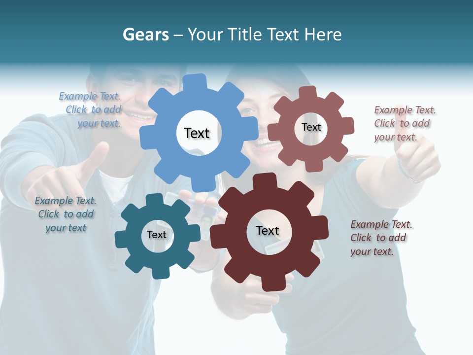 Studenten Jugendliche Zeigen PowerPoint Template