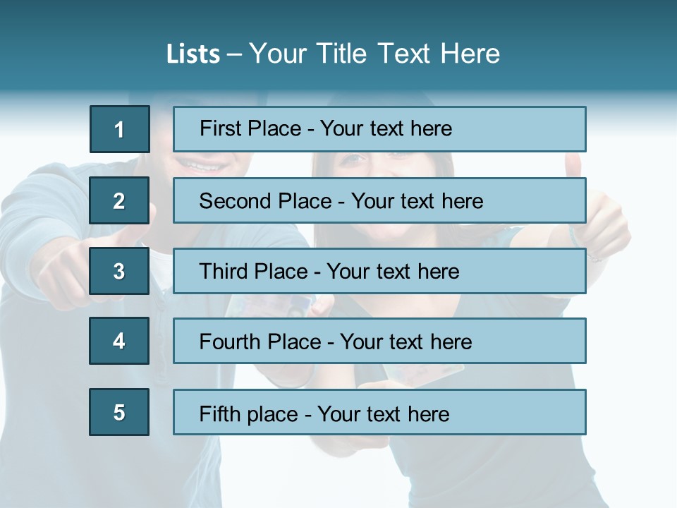 Studenten Jugendliche Zeigen PowerPoint Template