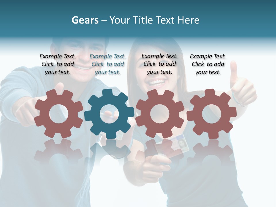 Studenten Jugendliche Zeigen PowerPoint Template