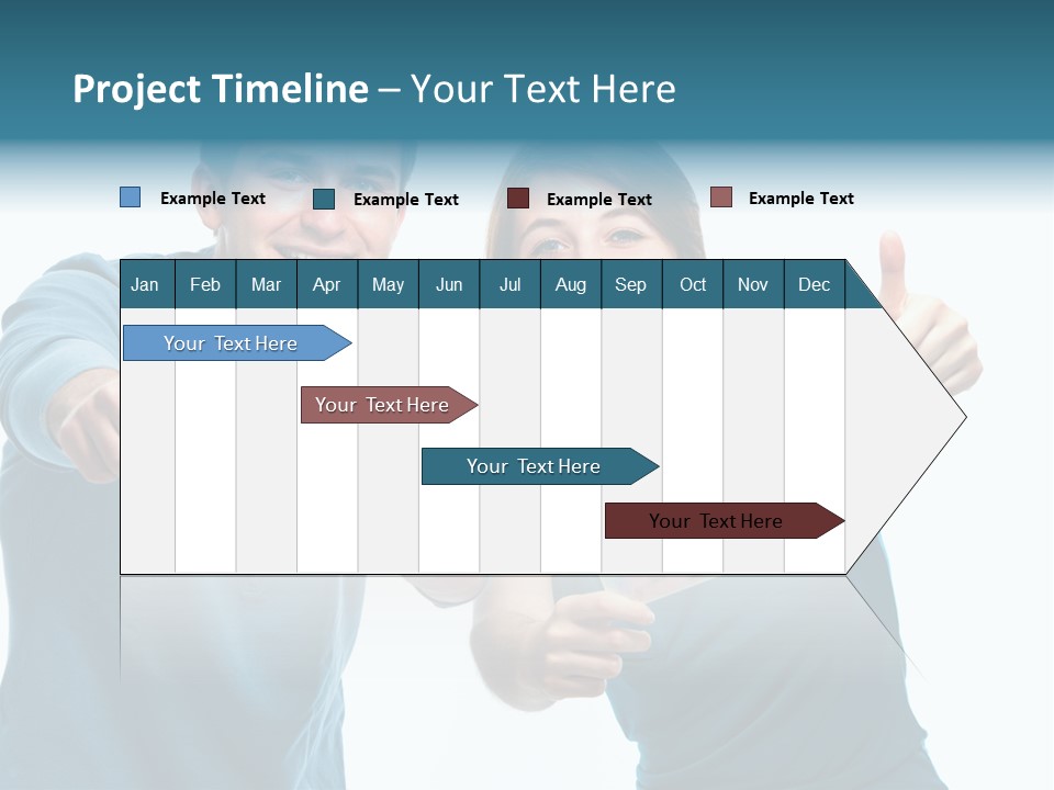 Studenten Jugendliche Zeigen PowerPoint Template