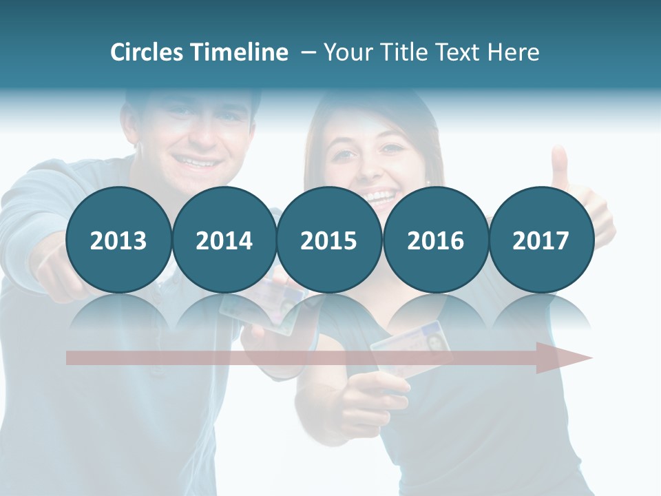 Studenten Jugendliche Zeigen PowerPoint Template