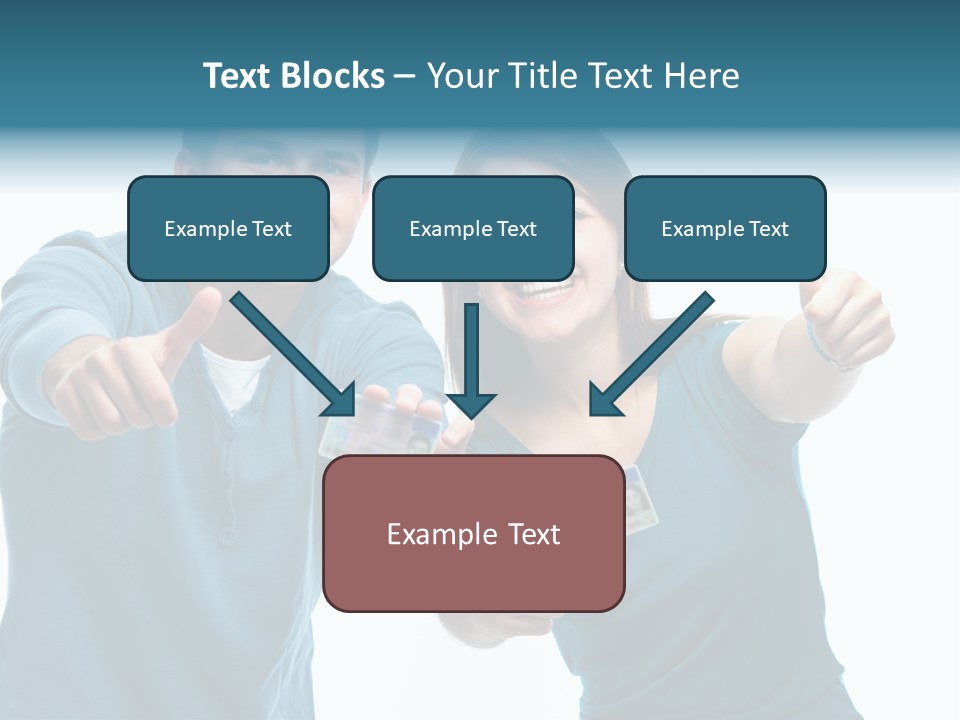 Studenten Jugendliche Zeigen PowerPoint Template