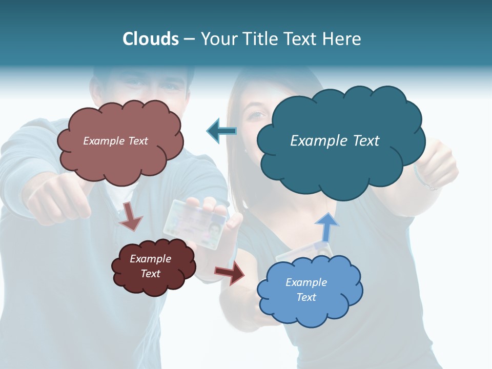 Studenten Jugendliche Zeigen PowerPoint Template