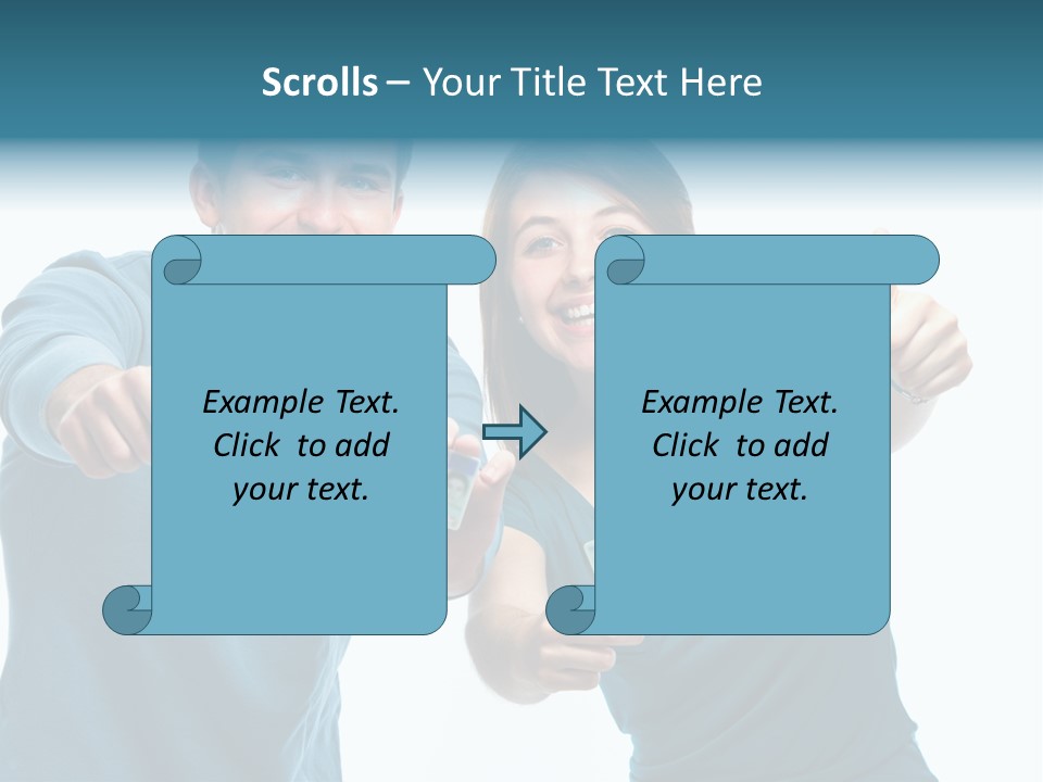 Studenten Jugendliche Zeigen PowerPoint Template