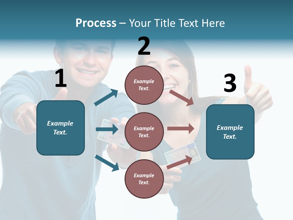 Studenten Jugendliche Zeigen PowerPoint Template