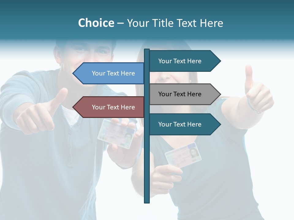 Studenten Jugendliche Zeigen PowerPoint Template