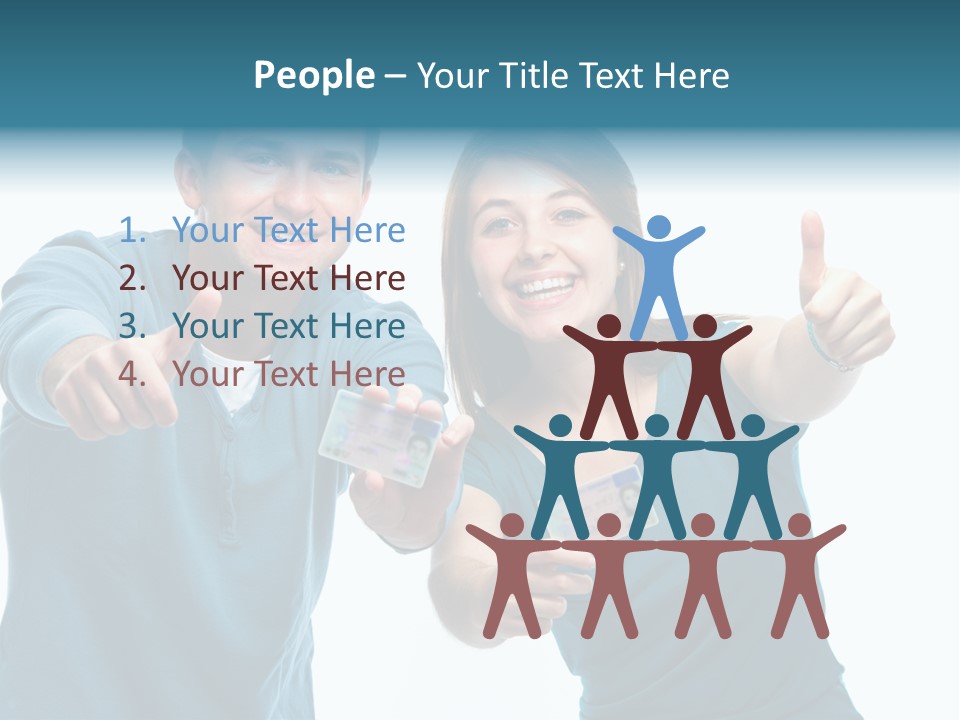 Studenten Jugendliche Zeigen PowerPoint Template