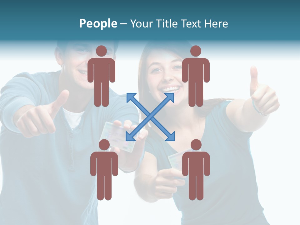 Studenten Jugendliche Zeigen PowerPoint Template