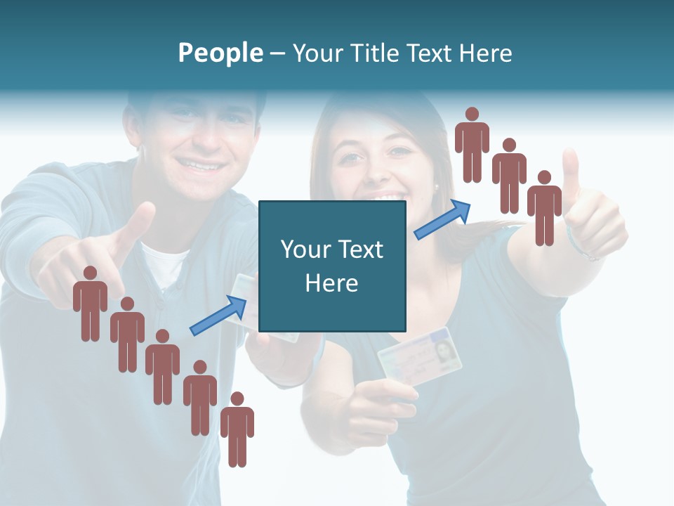 Studenten Jugendliche Zeigen PowerPoint Template