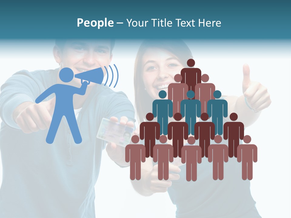 Studenten Jugendliche Zeigen PowerPoint Template