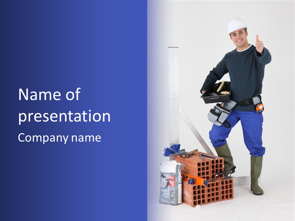 Personne Seule Entrepreneur Construction PowerPoint Template