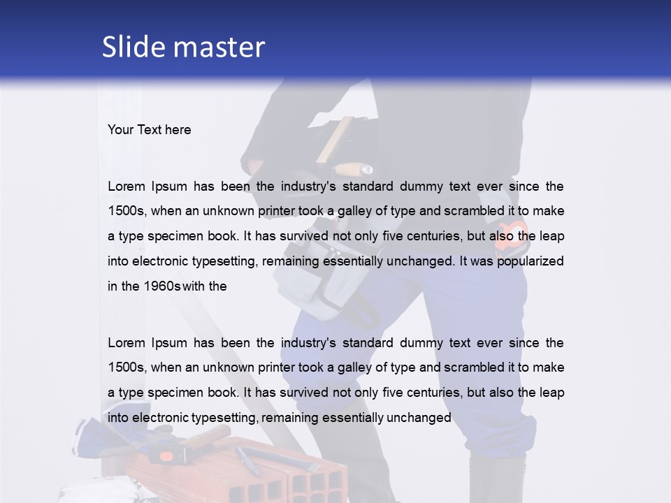 Personne Seule Entrepreneur Construction PowerPoint Template