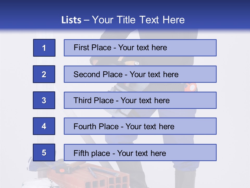 Personne Seule Entrepreneur Construction PowerPoint Template
