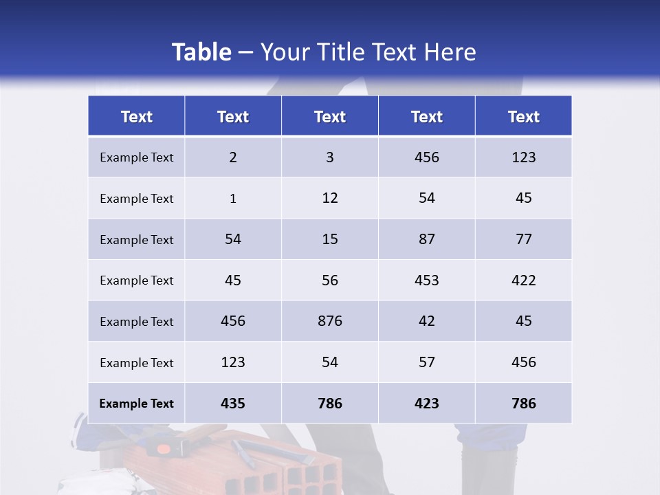 Personne Seule Entrepreneur Construction PowerPoint Template