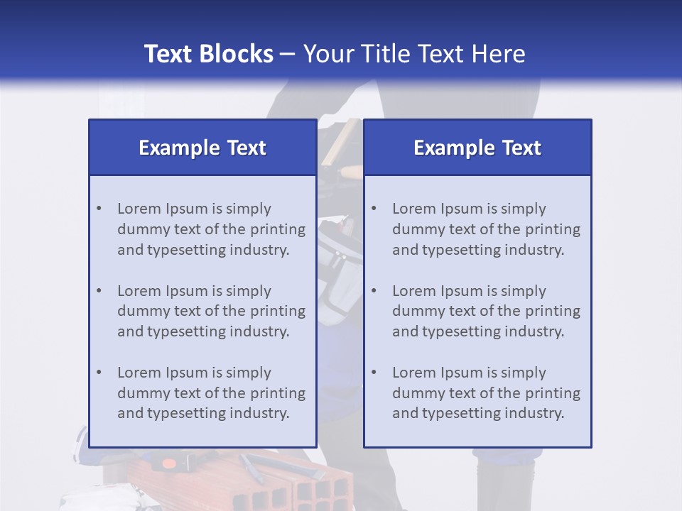 Personne Seule Entrepreneur Construction PowerPoint Template
