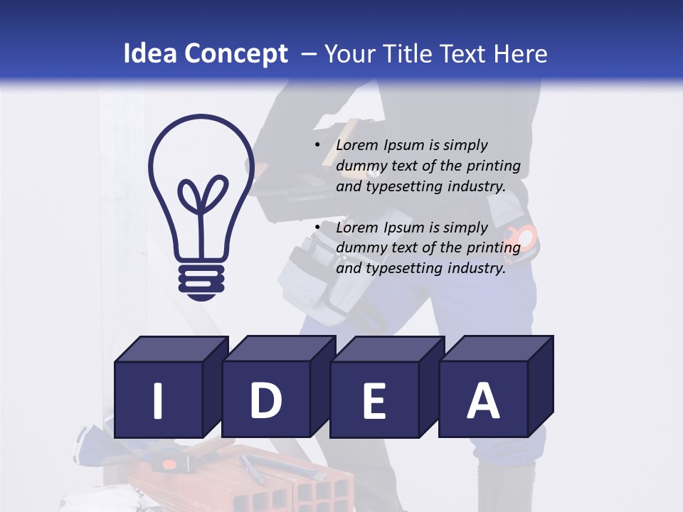 Personne Seule Entrepreneur Construction PowerPoint Template