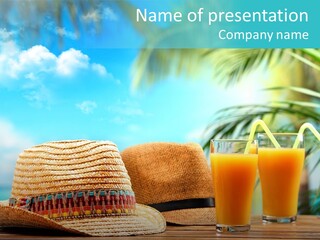 Drink Holiday Coastline PowerPoint Template