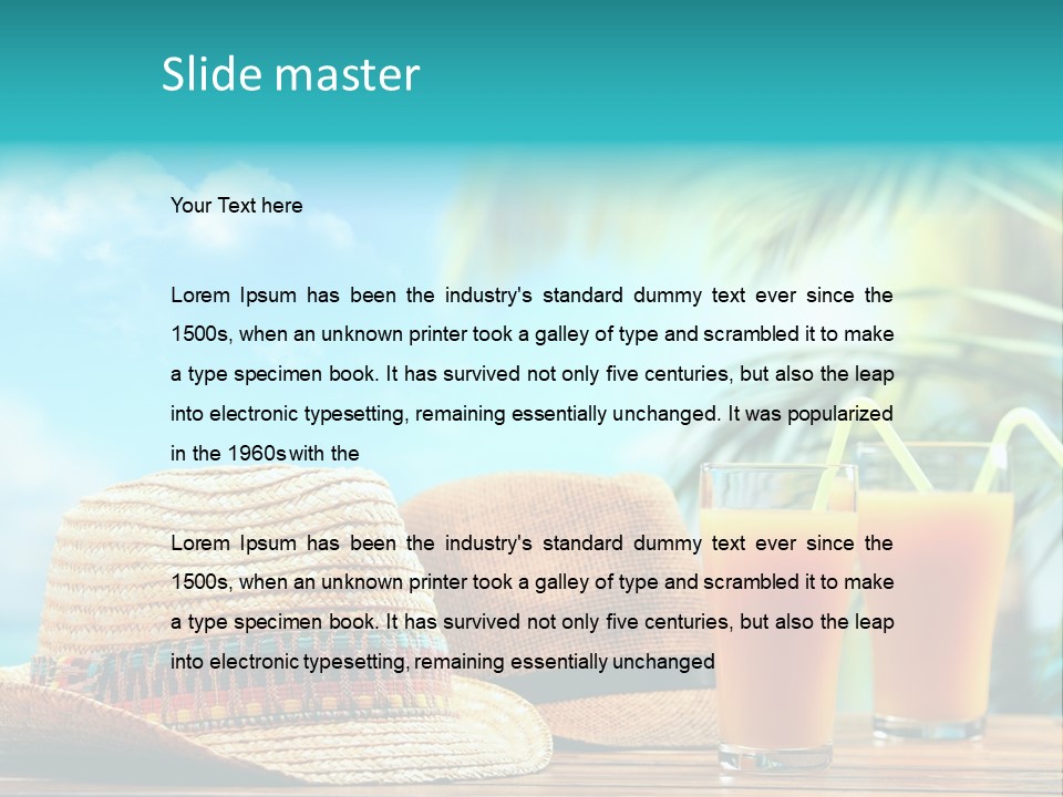 Drink Holiday Coastline PowerPoint Template
