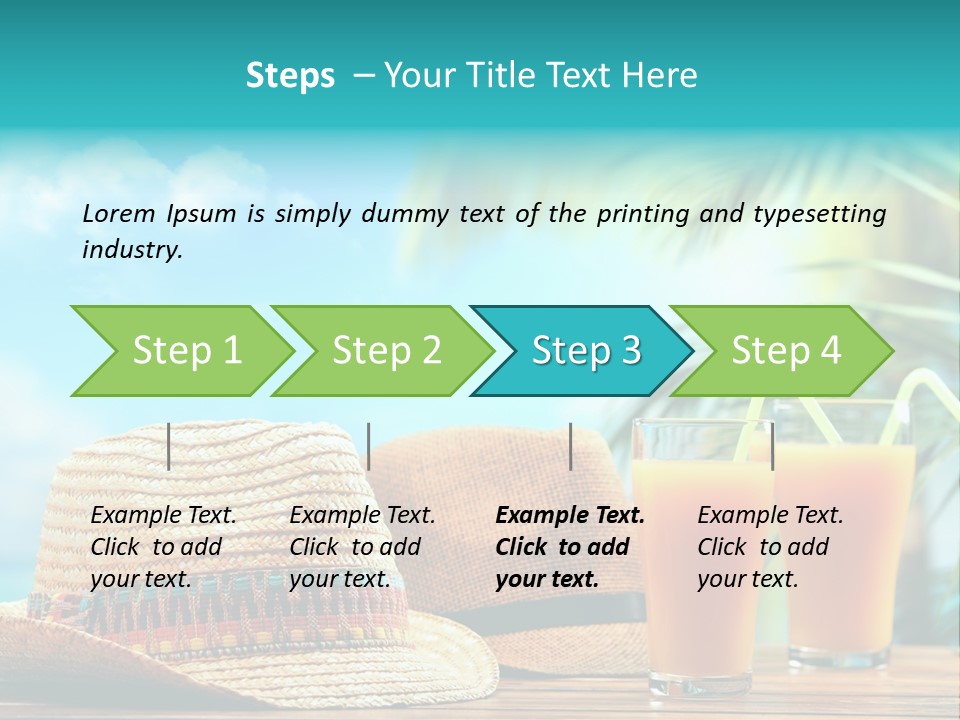 Drink Holiday Coastline PowerPoint Template