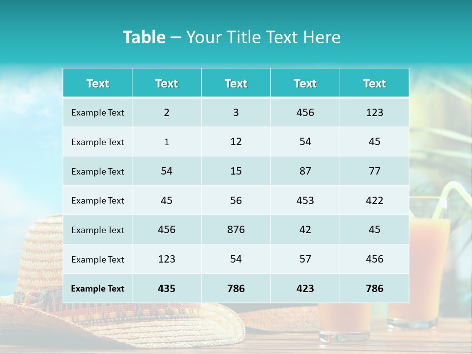 Drink Holiday Coastline PowerPoint Template