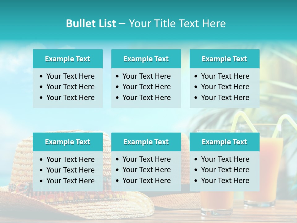 Drink Holiday Coastline PowerPoint Template