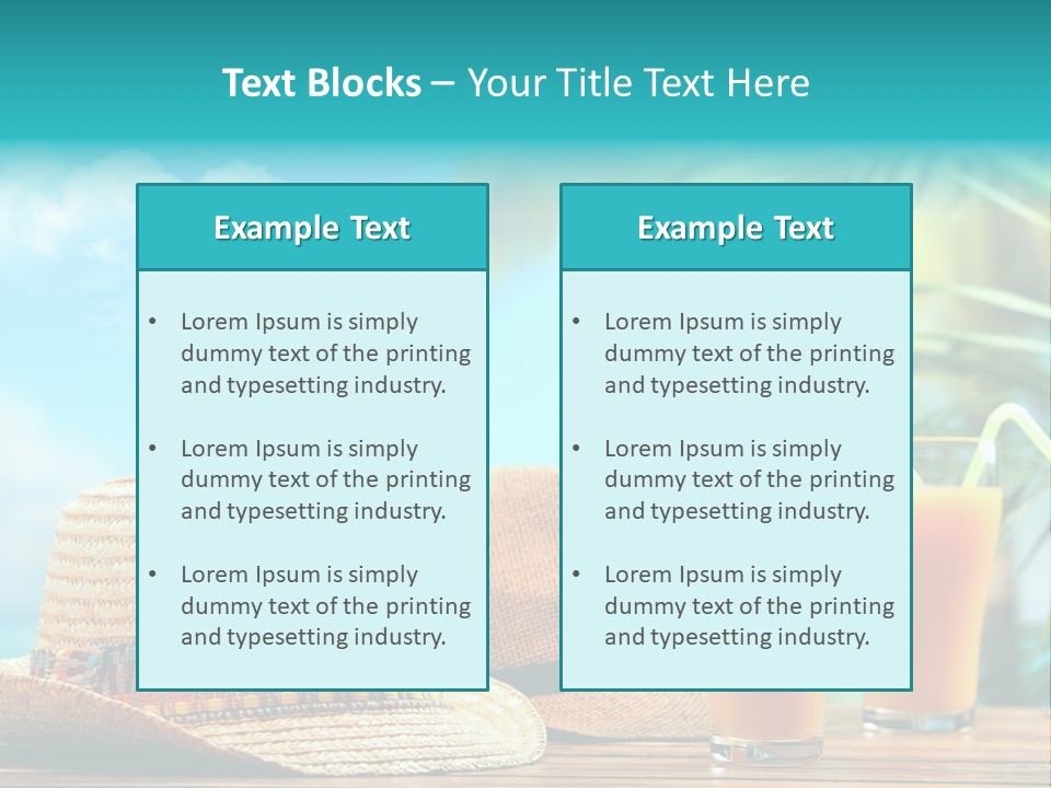 Drink Holiday Coastline PowerPoint Template