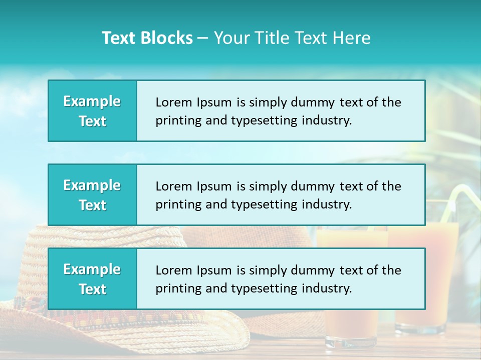 Drink Holiday Coastline PowerPoint Template