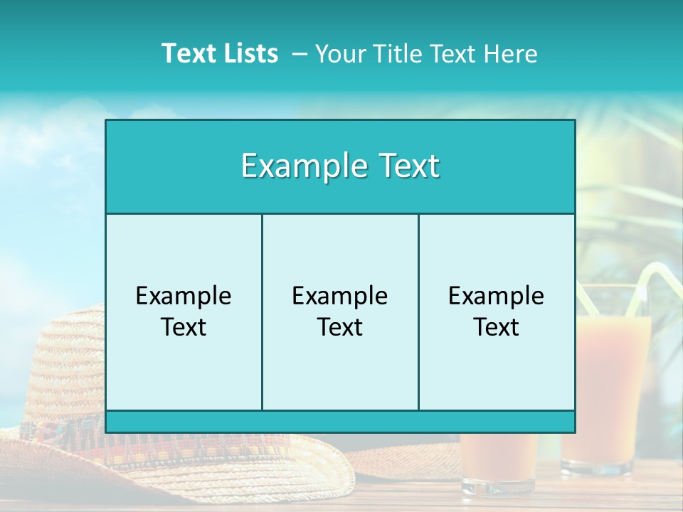 Drink Holiday Coastline PowerPoint Template