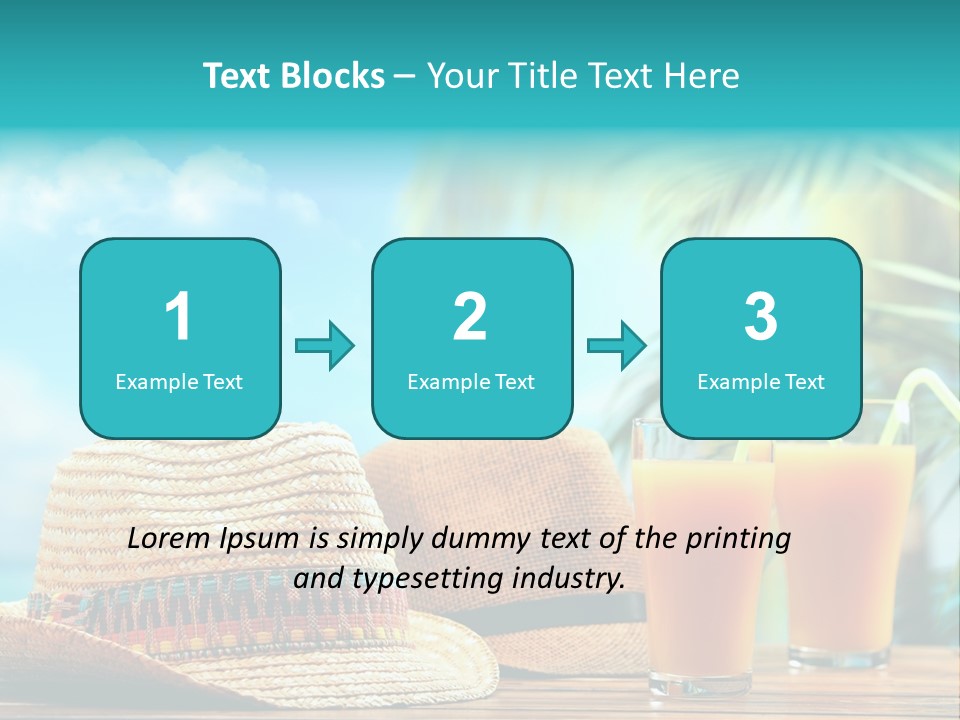 Drink Holiday Coastline PowerPoint Template