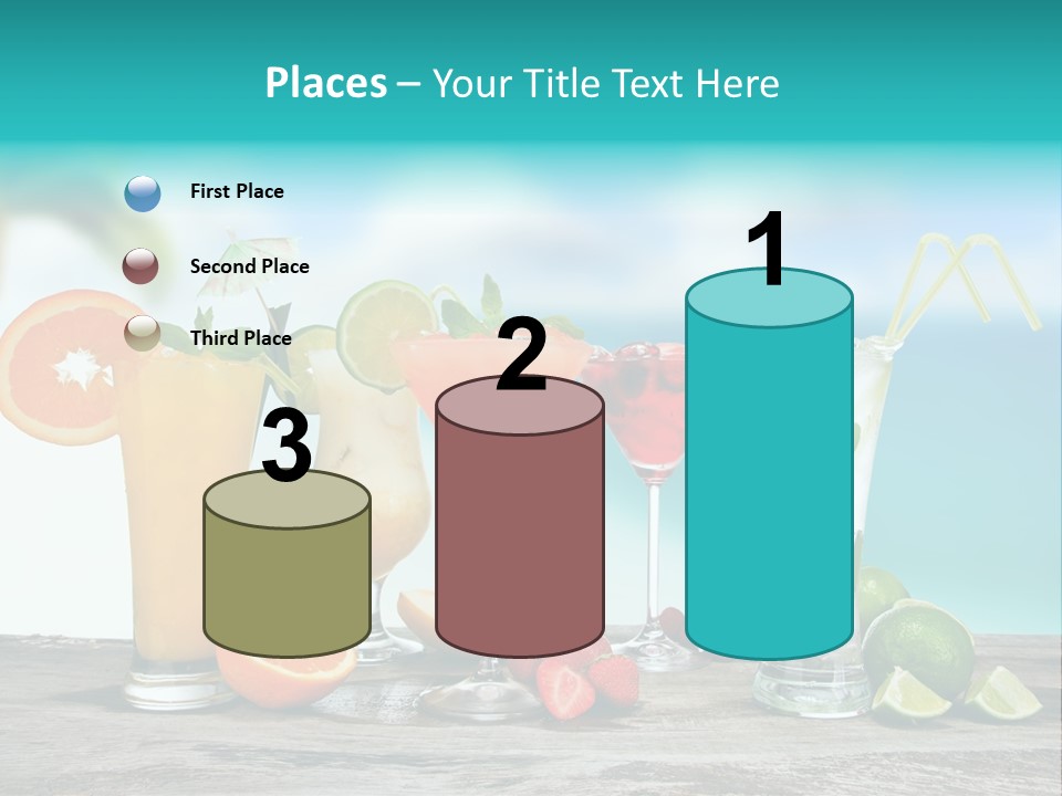 Strawberry Mojito Sunrise PowerPoint Template