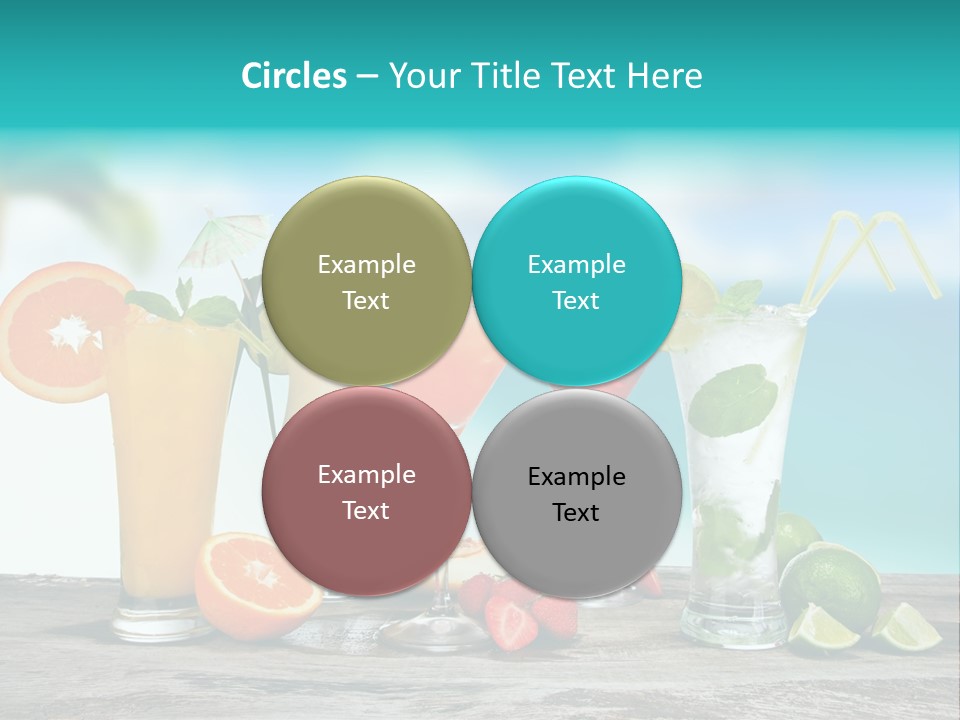 Strawberry Mojito Sunrise PowerPoint Template