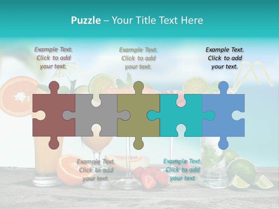 Strawberry Mojito Sunrise PowerPoint Template