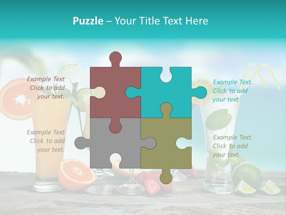 Strawberry Mojito Sunrise PowerPoint Template