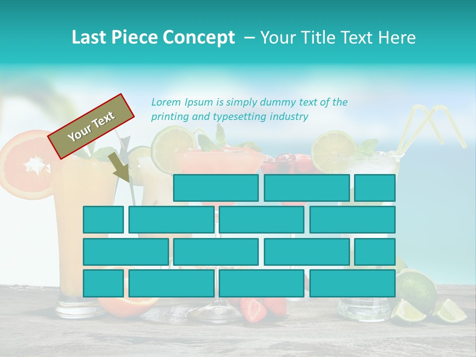 Strawberry Mojito Sunrise PowerPoint Template