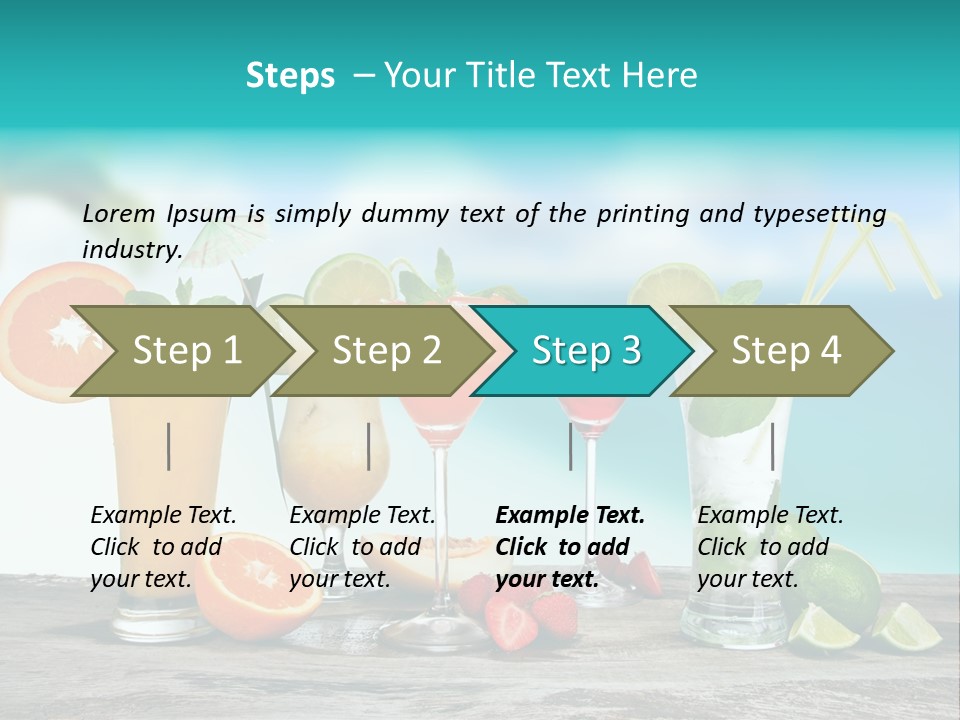 Strawberry Mojito Sunrise PowerPoint Template