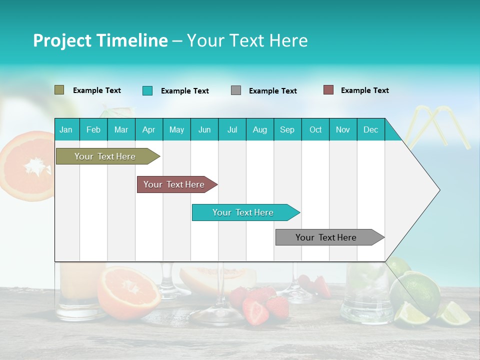 Strawberry Mojito Sunrise PowerPoint Template