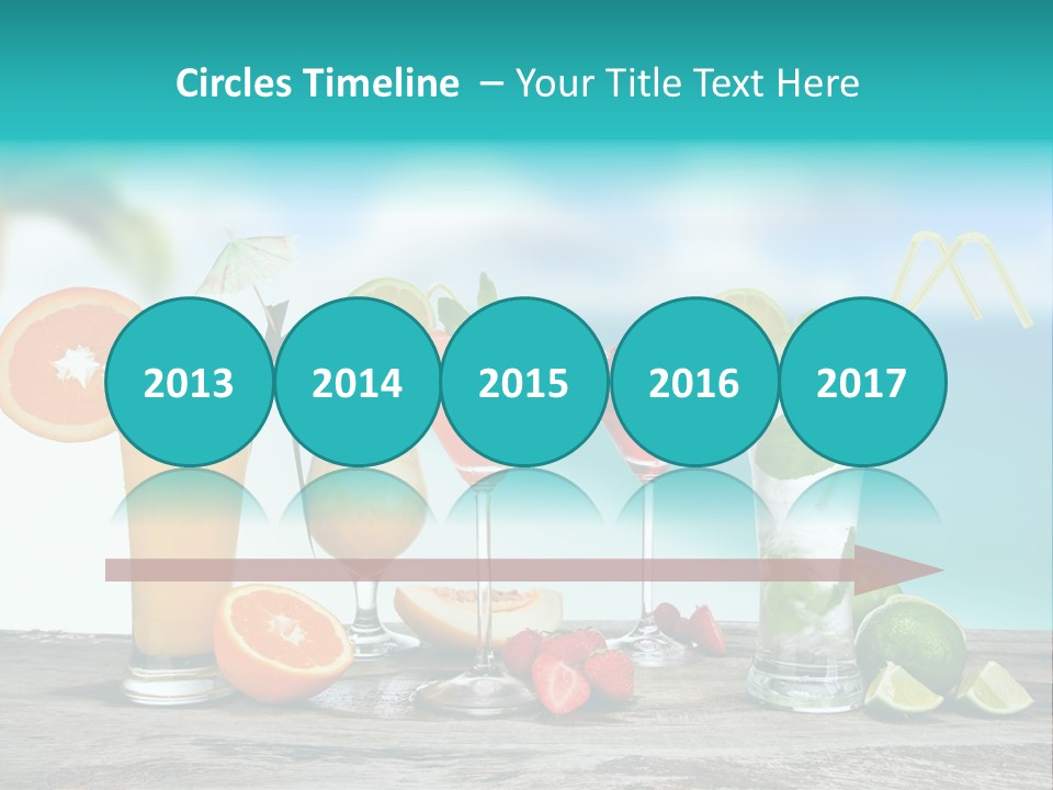 Strawberry Mojito Sunrise PowerPoint Template