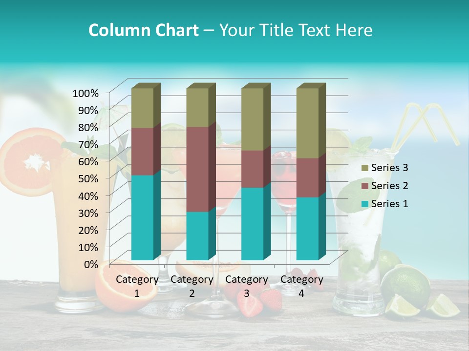 Strawberry Mojito Sunrise PowerPoint Template