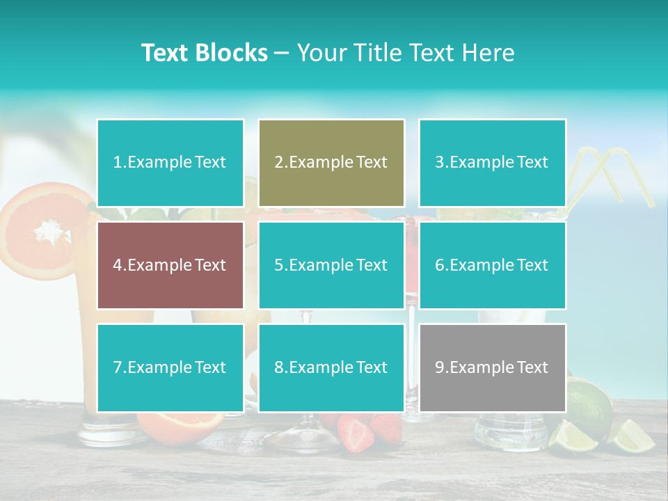 Strawberry Mojito Sunrise PowerPoint Template